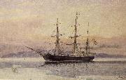 polarfartyget vega pa en akvarell av jacob hagg unknow artist